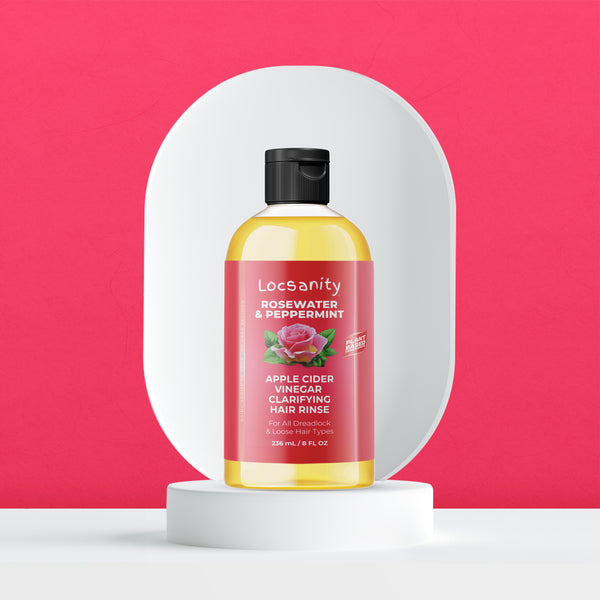 Locsanity Rosewater Peppermint Apple Cider Vinegar Clarifying Hair Rinse 8oz