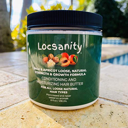 Locsanity Shea & Apricot Loose, Natural, Conditioning and Moisturizing Hair Butter - Strength & Growth Formula