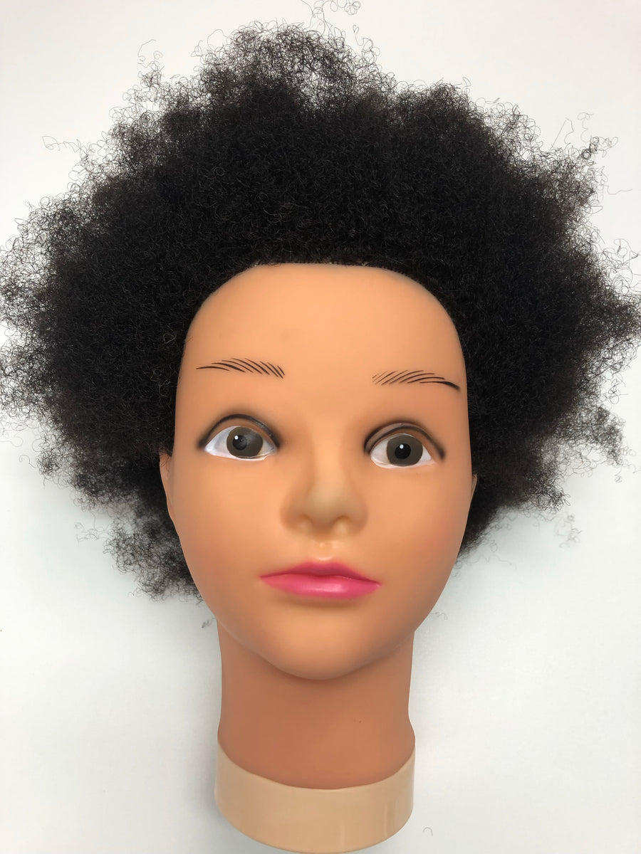 Afro Kinky Training Mannequin Head 100% Human Hair 6 – Locsanity