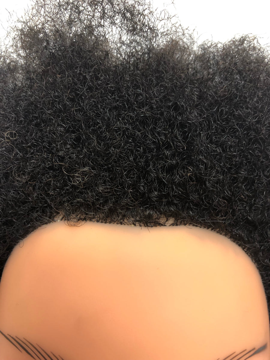 Training Mannequin Head w/ 100% Afro kinky human hair – Mukisa Locs