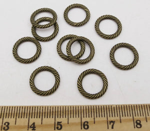 30Pcs/Pack Antique Silver Ring Beads for Medium/Large Locs