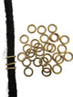 30Pcs/Pack Golden Ring Beads for Medium/Large Locs