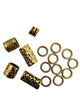 15Pcs/Pack Golden Ring Beads for Medium/Large Locs