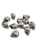 5Pcs/Pack Skull Silver Ring Beads for Smallish Locs