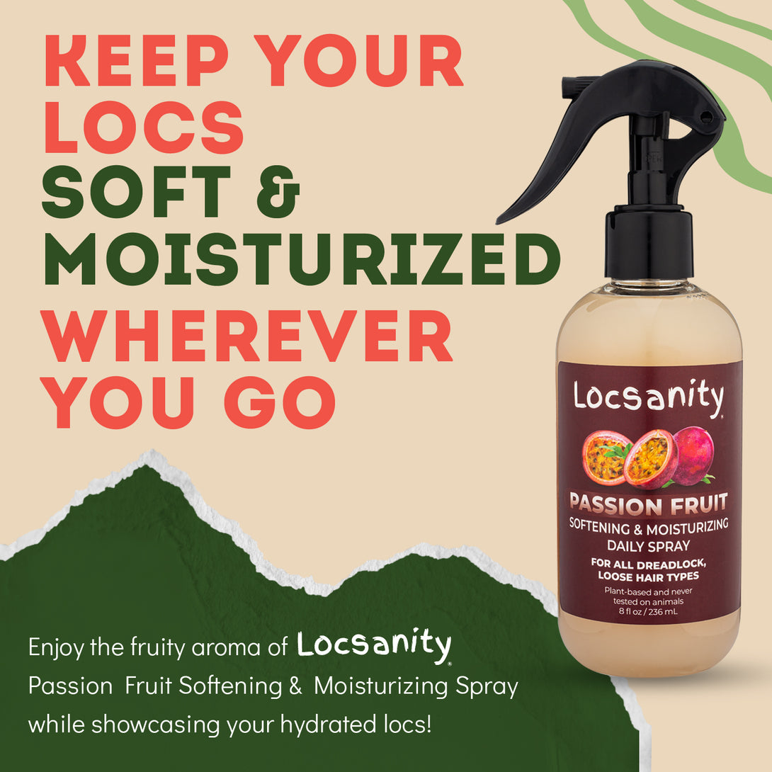 Locsanity Passion Fruit Softening and Moisturizing Daily Spray for Loc