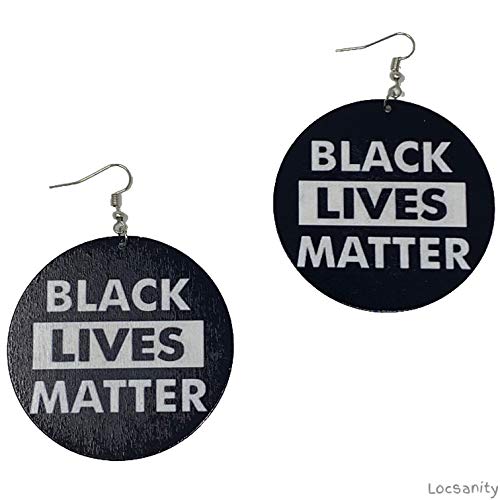 Black Lives Matter BLM Wood Earrings Real Wooden Stylish Earrings