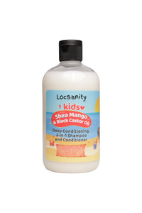 Locsanity Kids Shea Mango & Black Castor Oil Deep Conditioning 2-in-1 Shampoo and Conditioner