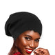 Locsanity Satin Lined Beanie Hat Dreadlocks and Natural Hair Back and Grey - Locsanity