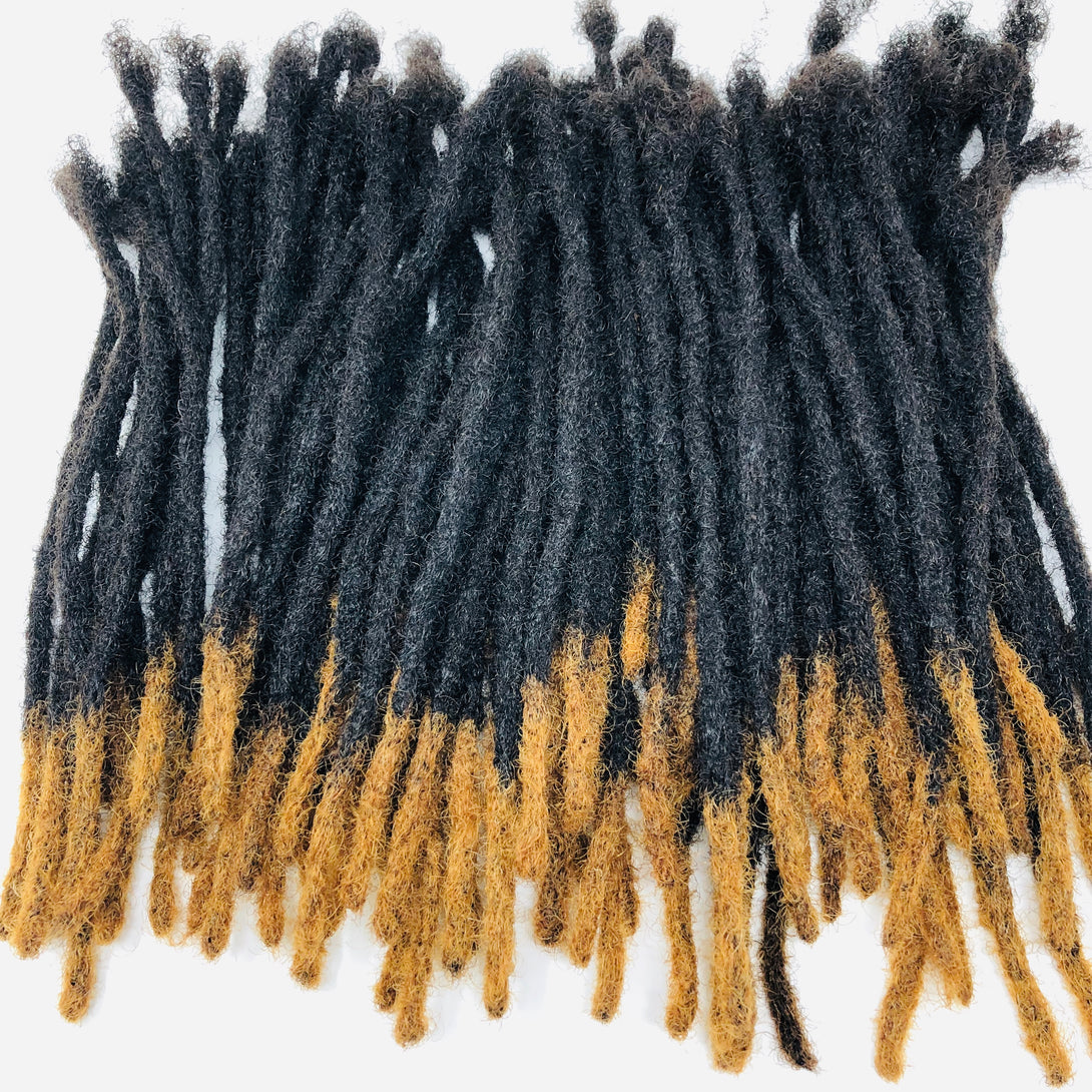 100% Human Hair Dreadlocks Extensions Handmade Medium 1/4" Width Pencil Sized Various Lengths With or Without Blonde or Red Tips - 75 LOCS - Locsanity