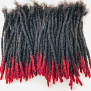 100% Human Hair Dreadlocks Extensions Handmade Medium 1/4" Width Pencil Sized Various Lengths With or Without Blonde or Red Tips - 100 LOCS - Locsanity