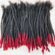 100% Human Hair Dreadlocks Extensions Handmade Medium 1/4" Width Pencil Sized Various Lengths With or Without Blonde or Red Tips - 75 LOCS - Locsanity