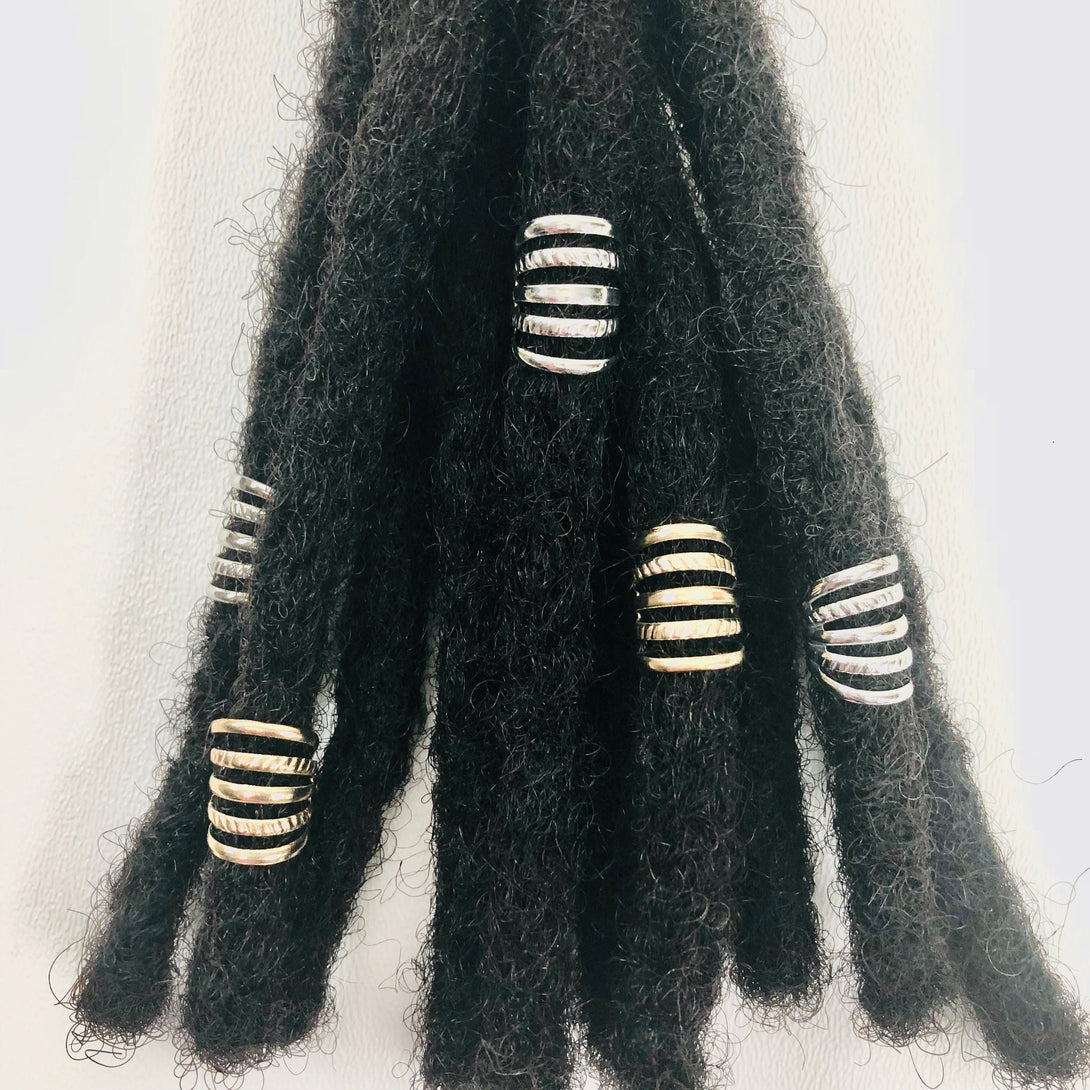 5Pcs Gold/Silver Adjustable Hair Dread Braids Dreadlock Cuffs Clips ...