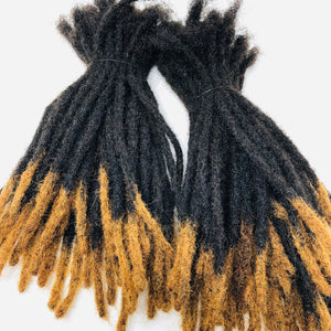 100% Human Hair Dreadlocks Extensions Handmade Medium 1/4" Width Pencil Sized Various Lengths With or Without Blonde or Red Tips - 25 LOCS