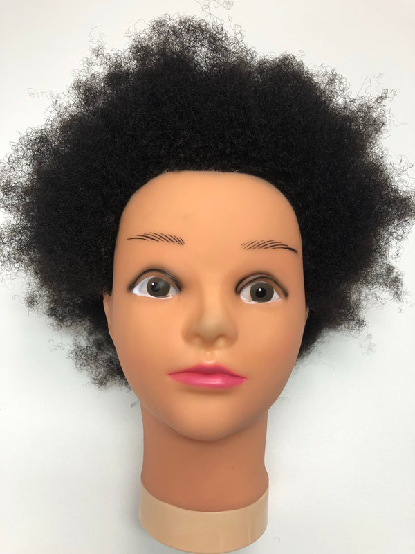 Afro Kinky Training Mannequin Head 100% Human Hair 6" - Locsanity