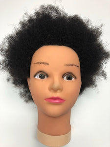 Afro Kinky Training Mannequin Head 100% Human Hair 6" - Locsanity